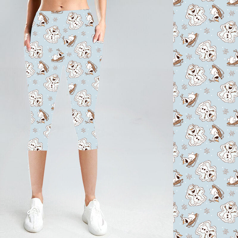 Happy Snowman with Side Pocket Leggings