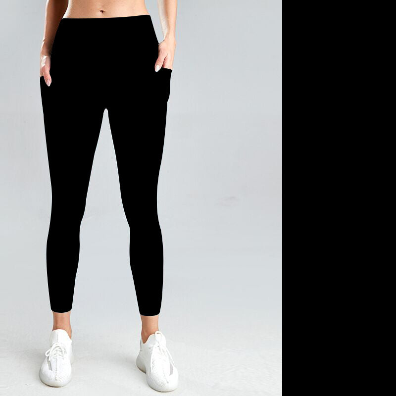 Solid Black with Side Pocket Leggings