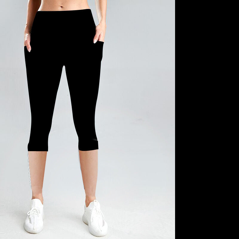 Solid Black with Side Pocket Leggings