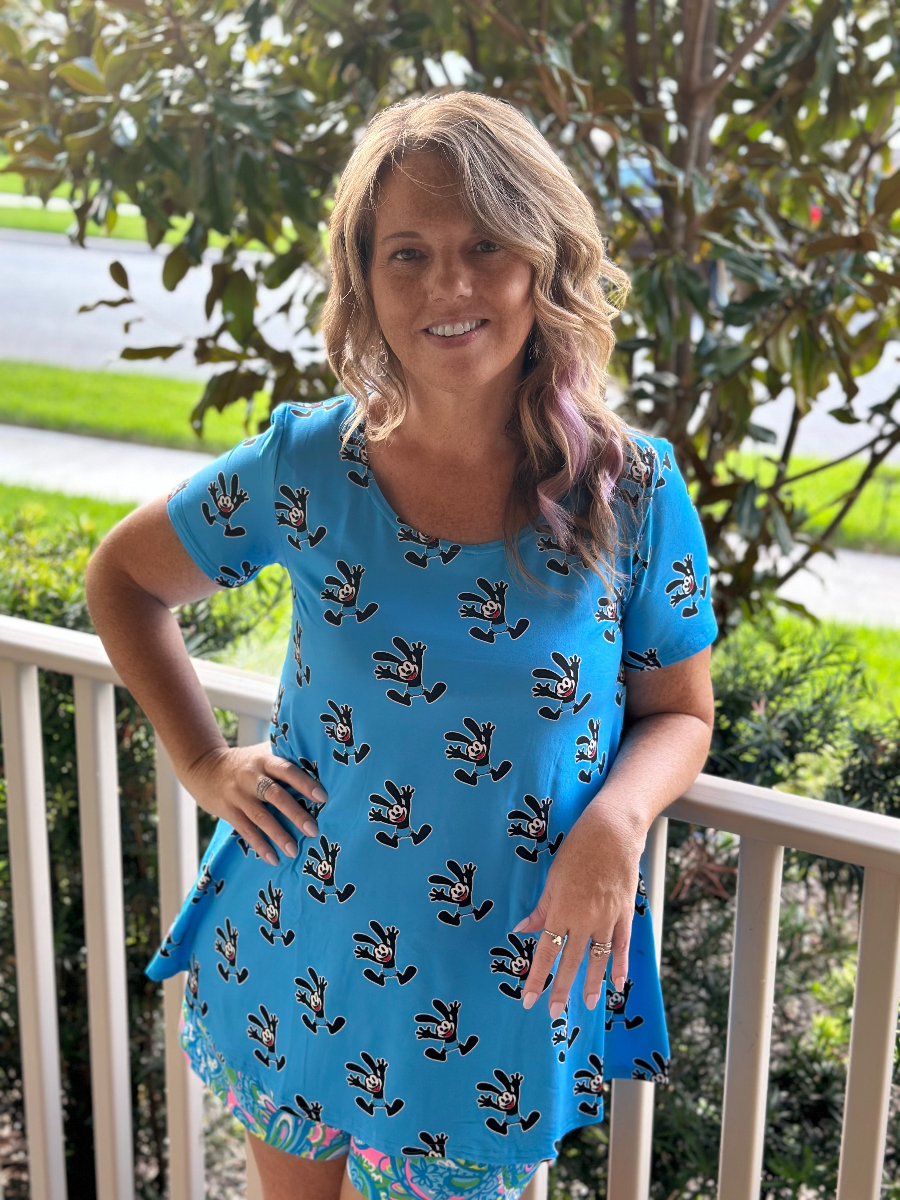 Lucky Rabbit Flowy Tunic Tops