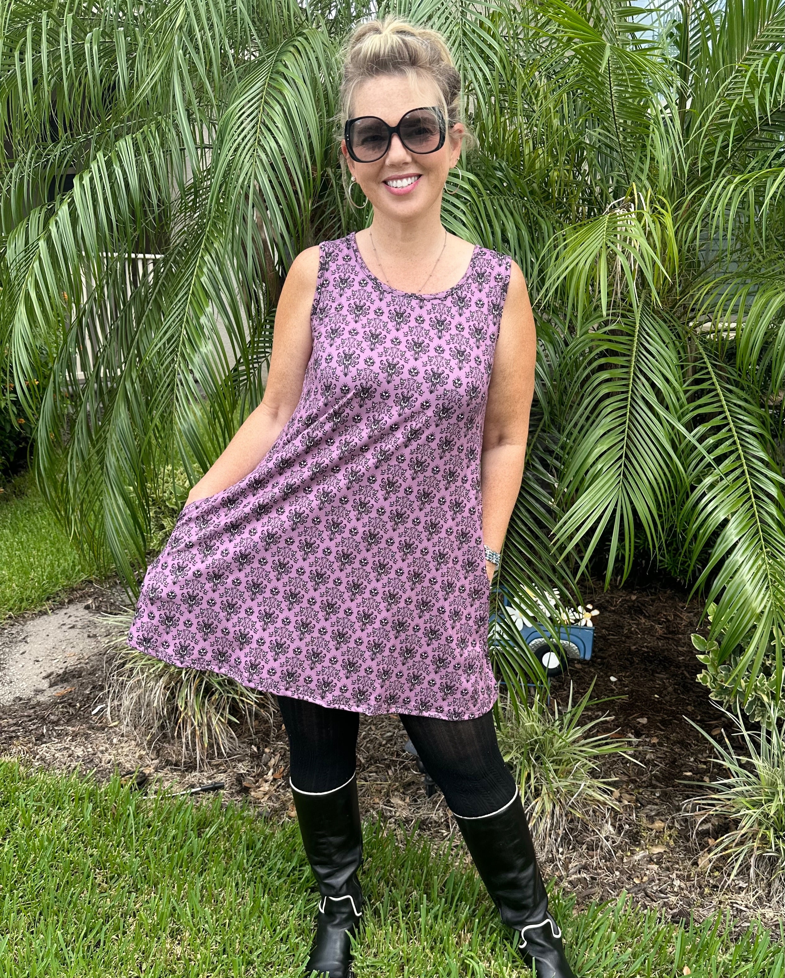 Purple Mansion Sleeveless Dress w/Pockets