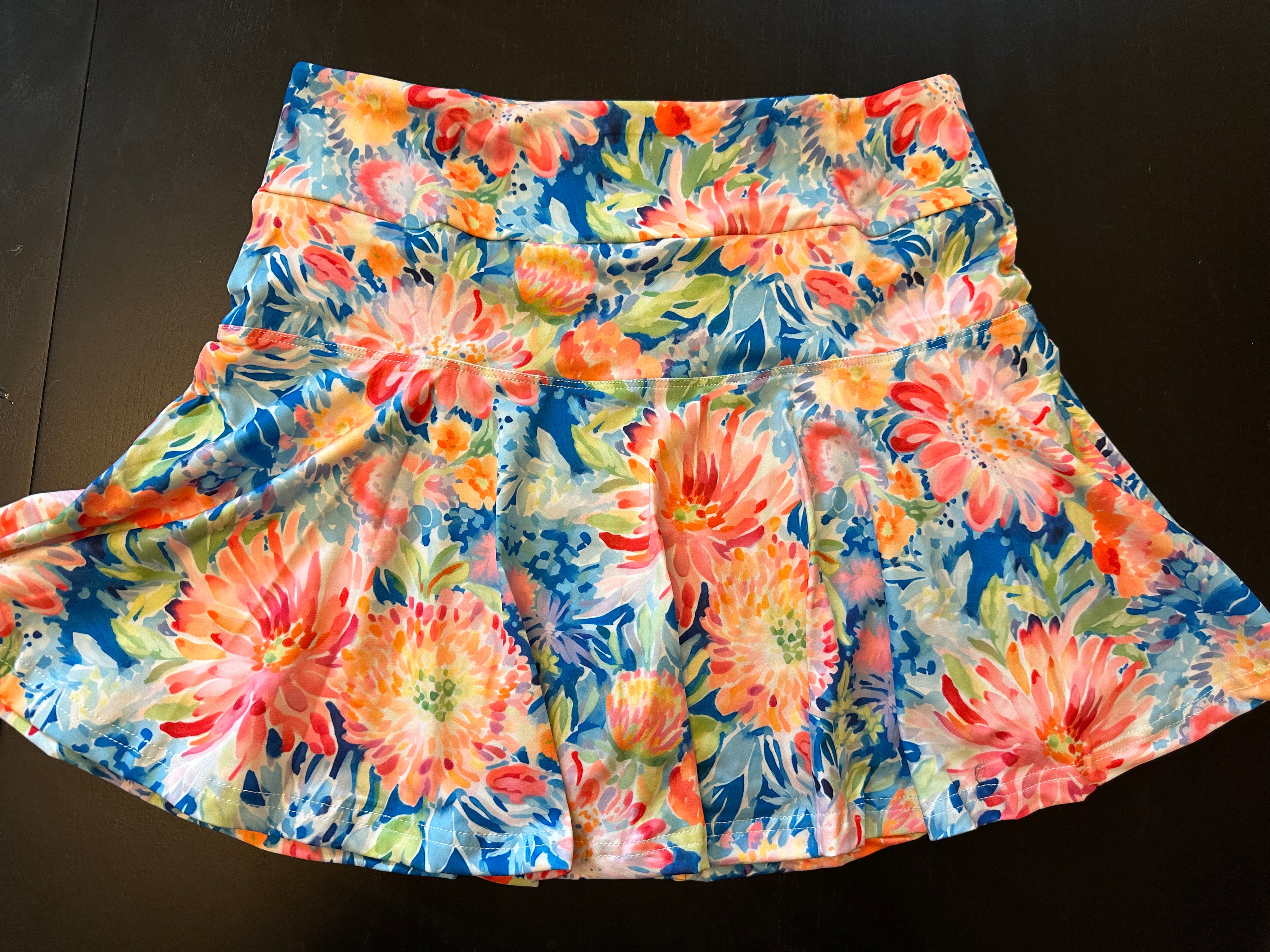 Lilly Spring Floral Skort W/Pockets