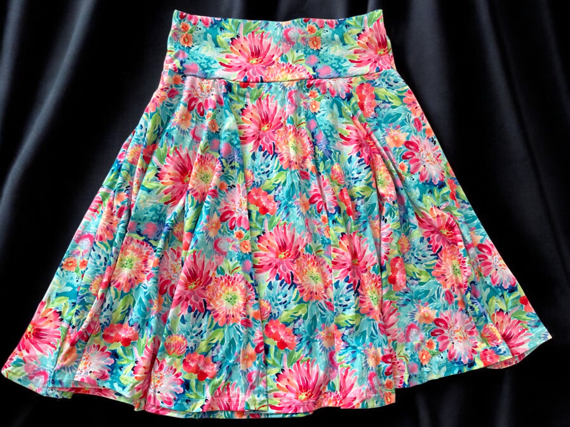 Lilly Spring Floral Swing Skirt with Pockets