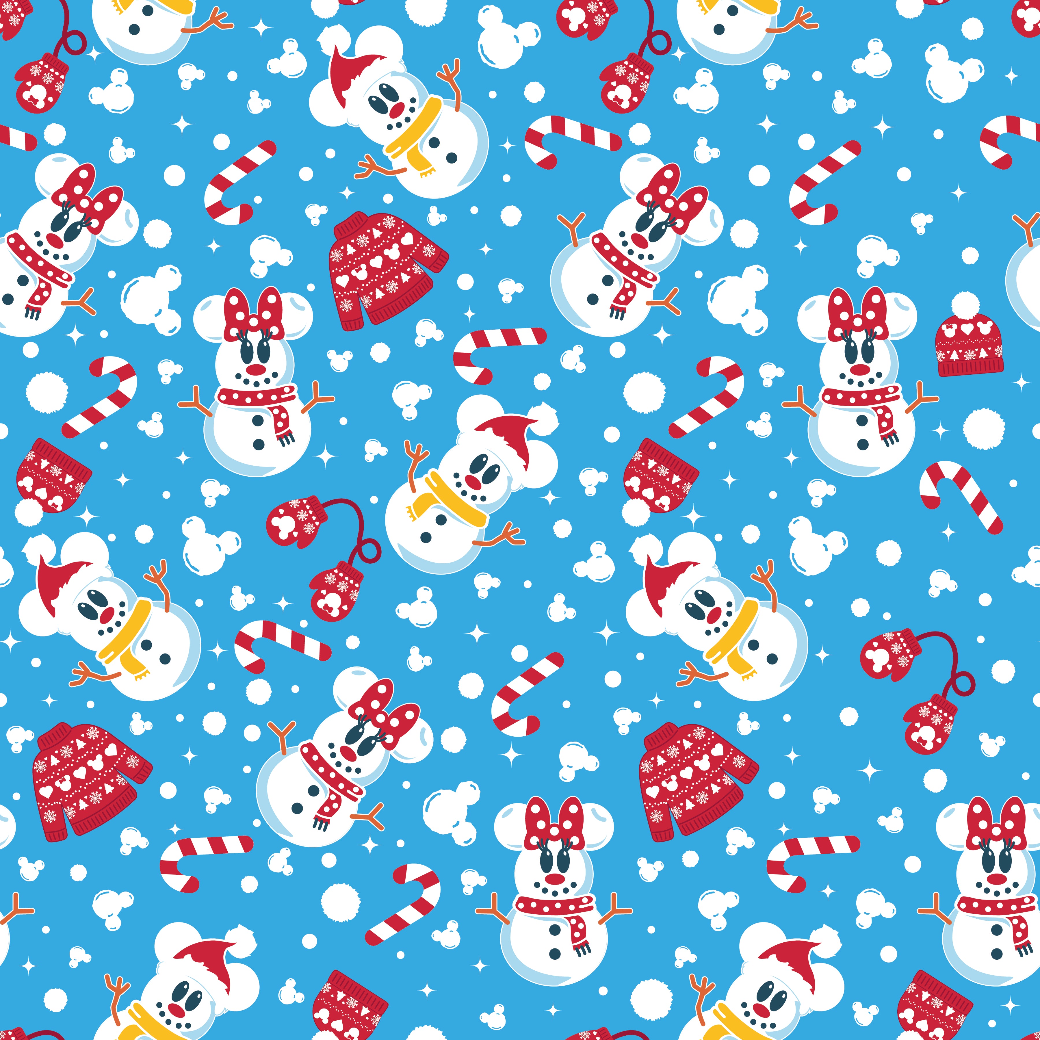 Mickey & Minnie Snowmen W/Pockets Leggings