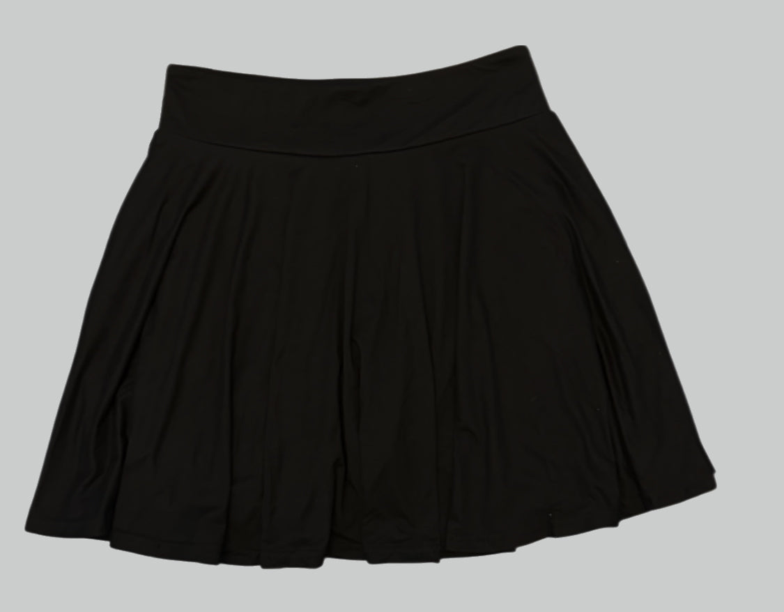 Solid Black Skort W/Pockets