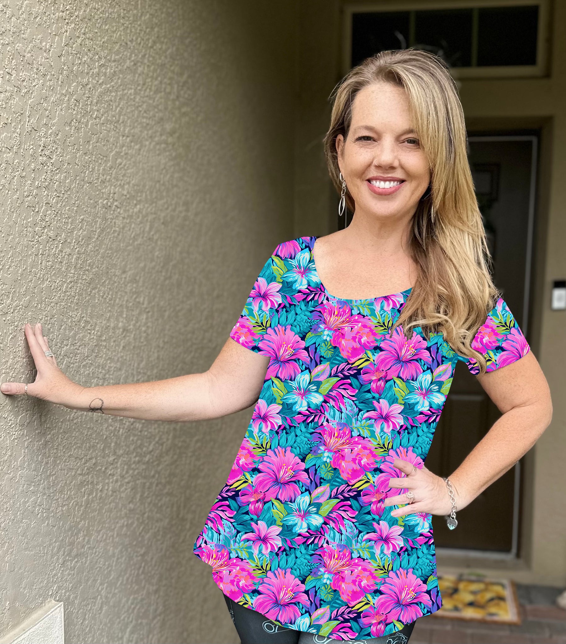 Pre-Order Summer Floral Flowy Tunic Top - Due to arrive late April/early May 2025