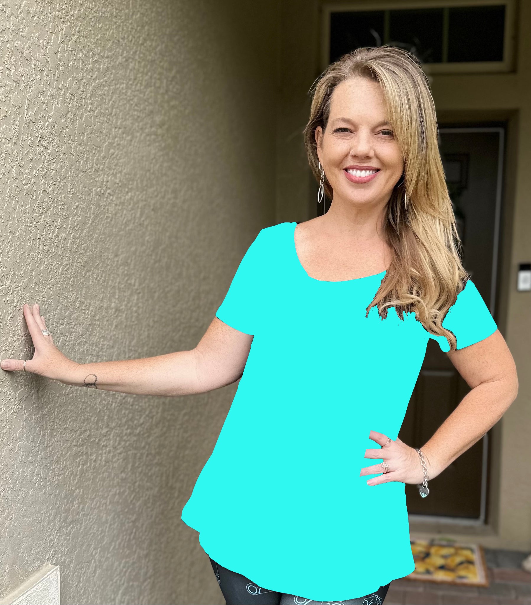 Pre-Order Solid Turquoise Flowy Tunic Top - Due to arrive late April/early May 2025