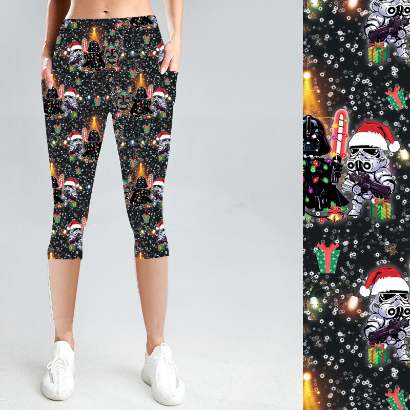 Empire Christmas with Side Pocket Leggings